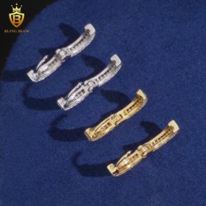 Sıcak Fırsat GRA Buzlu Mozanit Pırlanta Küpe 925 Ayar Gümüş Mozanit Küpe Hiphop Tarzı Pırlanta Testinden Geçti ABD Stokları - Product Image 6