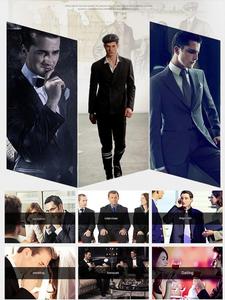 Bộ vest nam may đo ôm dáng 2 khuy 3 món gồm áo khoác <span class=keywords><strong>blazer</strong></span>, áo ghi lê và quần, màu trơn, thích hợp cho đám cưới, công việc, dạ hội - Product Image 5