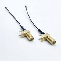 Câble d'extension coaxial IPX UFL MHF4, adaptateur RF SMA femelle à angle droit, mini 1,13 mm, 50 ohms, antenne WiFi, queue de cochon avec montage sur circuit imprimé