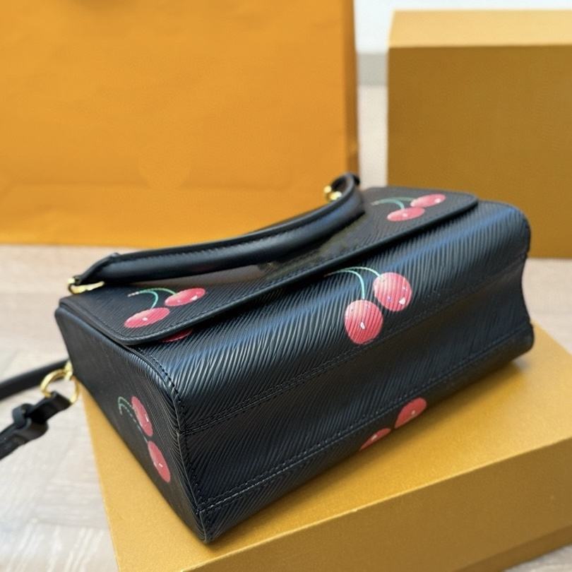 LY Luxury Designer Brand High Quality Cherry Pattern Ladies Fashion ...