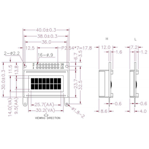TCC 소형 8x2 블루 컬러 1.3인치 디스플레이 8비트 병렬 문자 LCD 디스플레이 모듈 백라이트 포함 - Product Image 6