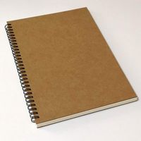 Carnet à spirales B5 ligné, journal à spirales avec couverture rigide en kraft, 70 feuilles (140 pages), couleur marron