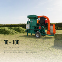 Broyeur et granulateur d'herbe monté sur tracteur, type traction, haute capacité, machine de fabrication de granulés d'aliments pour animaux pour pâturages et ranchs