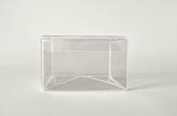 Boîte de rangement en PET transparente à ouverture latérale-Emballage recyclable pour aliments/électronique/médical