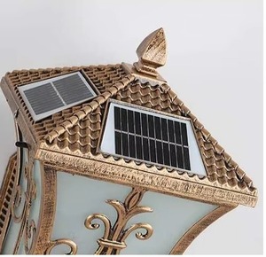 Ngoài Trời Năng Lượng Mặt Trời Tường Đèn Lồng Không Thấm Nước Vườn Truyền Thống Thiết Kế Cổ Điển Không Dây Tường Đèn Treo <span class=keywords><strong>LED</strong></span> Bên Ngoài Gắn Ánh Sáng Lịch Thi Đấu - Product Image 4