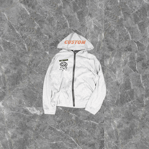 Sudadera con capucha y cremallera para hombre, nueva, personalizada, de tejido grueso, estampada y bordada, más vendida. - Product Image 3