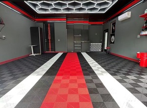 Alfombrillas de Plástico Encajables para Piso de Garaje, con Base de Goma Ventilada, Alfombrilla para Motocicleta, para Taller, <span class=keywords><strong>Precio</strong></span> Bajo - Product Image 4