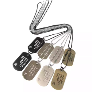 Collier personnalisé en métal pour chien, avec logo gravé, étiquette d'identification électroplaquée pour animaux de compagnie, en acier inoxydable, élégant, avec <span class=keywords><strong>chaîne</strong></span> - Product Image 6