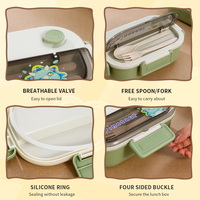 Yuedisi vente en gros boîte à lunch Bento en acier inoxydable anti-déversement personnalisée avec 2-3 compartiments boîte à lunch enfants pour l'école