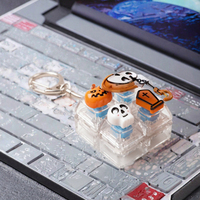 Movidoo Clavier en plastique Halloween avec bouton-pression anti-stress, jouet sensoriel de bureau pour adultes