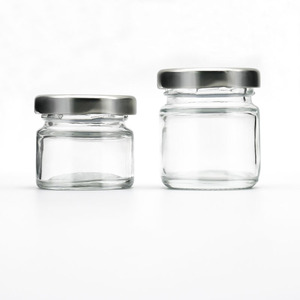 Pot en verre cylindrique personnalisé avec logo, 25 ml, 35 ml, 100 ml, pour la cuisine, le stockage alimentaire, mini pot à confiture, miel, avec bouchon à vis - Product Image 1