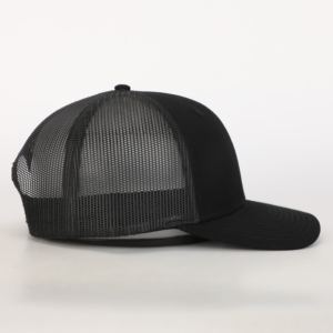 Gorra de béisbol curvada con marco K personalizado, gorra de camionero ajustable de malla a la moda, bordado negro plano de dos tonos para exteriores, informal - Product Image 4