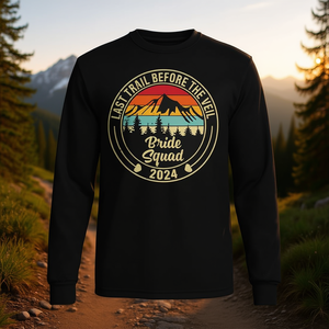 Last Trail Before The <b>Veil</b> Bride Squad 2024 <b>Long</b> Sleeve T-Shirt - Product Image 3