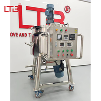 Machine industrielle mobile LTB pour la fabrication de sauces, crèmes, miels, jus, sirops, sérums, gels et conditionneurs, avec chauffage électrique et fonction lave-vaisselle