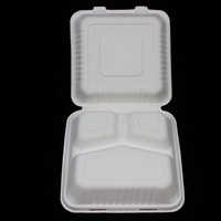 Assiettes jetables en pulpe de bagasse à trois compartiments de 9 à 10 pouces, vaisselle de fête compostable, 100% biodégradable