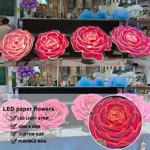 LEDA Popular LED Ventana de tienda de flores rosas de estilo abierto-cerrado operada eléctricamente con pantalla de decoración floral a gran escala - Product Image 4