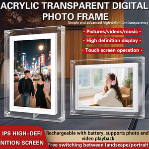 إطار صور رقمي من الأكريليك بشاشة IPS مقاس 5 بوصة وذاكرة 4 جيجابايت، مع تشغيل الفيديو ومنفذ مغناطيسي من النوع C وتنسيق MP4 الإلكتروني - Product Image 3