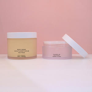 Tarro de plástico PET esmerilado vacío con tapa blanca de 1oz, 2oz, 3oz, 4oz, 8oz, 15g, 30g, 80g, 120g para envasado de cosméticos y cuidado de la piel - Product Image 2