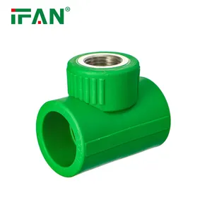 IFAN Factory Price Plastic PPR Tube Connector Plumbing PPR Brass Female Thread Tee Fittings