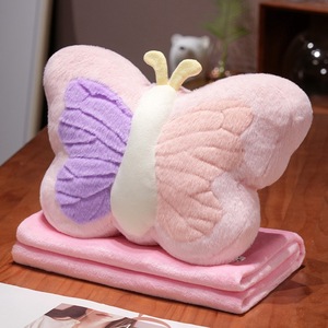 Bantal dan selimut Super lembut 2 in 1 bantal mewah nyaman bentuk kupu-kupu bantal mewah menggemaskan selimut 2 in 1 Hadiah untuk anak-anak - Product Image 3