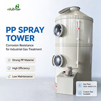 Tour de Lavage par Pulvérisation en PP Résistant aux Acides et aux Alcalis, Épurateur Humide Personnalisé pour la Purification des Brumes Acides Industrielles