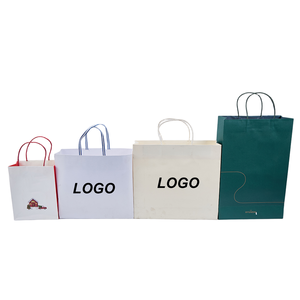 Nhà máy sản xuất dùng một lần Kraft thân thiện với môi tùy chỉnh in logo mua sắm túi giấy - Product Image 5