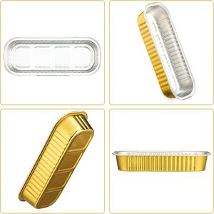 Baking Mini Loaf Pans With Lids and 50pack 200ml 6.8oz Aluminum <b>Foil</b> Mini Cake Pans Disposable Rectangle Baking Tins <b>Containers</b> - Product Image 3