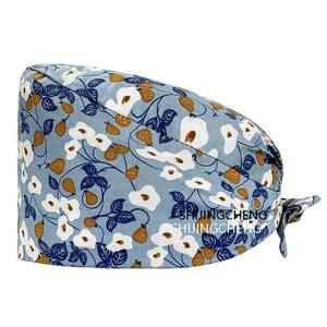 Bouffant Caps with Button and <b>Sweatband</b>, Adjustable Scrub Caps for Women Men, One Size Multi Color - Product Image 1