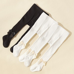 Calzamaglia per Bambine Autunno Primavera, Pantaloni con Fiocco, <span class=keywords><strong>Leggings</strong></span> in Maglia Casual, Calze da Bambina per Uso Esterno, Confezione da 1 - Product Image 2