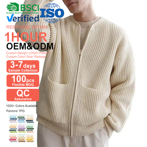 Custom Men Cardigan <strong>Knit</strong> <strong>Sweater</strong> for Male Men <strong>Knit</strong> <strong>Sweater</strong> Winter Full Zip Cardigan for Men Zipper Cardigan <strong>Sweater</strong> - Product Image 1