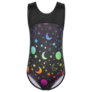 BAOHULU Không Tay Nữ Ballet Leotard 100% Polyester In Kỹ Thuật Số Thực Hành Biểu Diễn Quần Áo Sân Khấu Khiêu Vũ Mặc Trẻ Em - Product Image 2