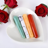 Bâton de massage en jade cristal multi-matériaux naturel Masseur méridien Pierre de grattage du corps pour la beauté du visage Minceur Crystal Crafts