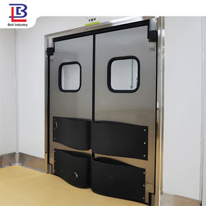 工业餐厅洁净室双作用碰撞碰撞无冲击钢交通门金属摆动碰撞门 - Product Image 2