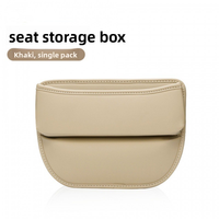 Organisateur de rangement pour l'espace entre les sièges de voiture en cuir PU avec porte-gobelet et poche latérale pour accessoires intérieurs de voiture, pochette pour console auto
