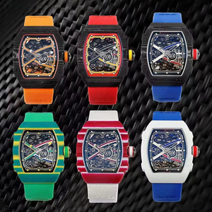 2026 New Model Fashionable Hollow Mechanical <b>Watch</b> Luxurious Brand Carbon Fiber 41mm <b>Case</b> Men's <b>Watch</b> Sapphire Crystal Stainless - Product Image 2