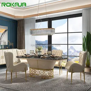 Hot Sale Luxury Marble Dining Table And Chair Modern Hotel Home Furniture Dining Room Table Sets