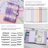 Budget créatif Planification financière Grand livre transfrontalier français Petit cahier de comptabilité à feuilles mobiles A6 frais