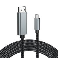 Cable USB C a HDMI 4K 60Hz con Trenzado de Nailon, Adaptador Convertidor USB C a HDMI 8K 120Hz para Laptop, Smartphone, Proyector, TV