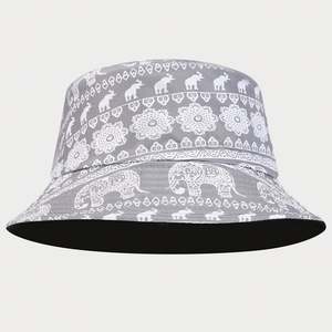 Chapeau Bob Réversible Imprimé Éléphant Tendance pour Hommes et Femmes – Idéal pour l'Été et les Activités de Plein Air - Product Image 5