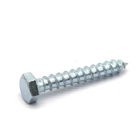 Vis autotaraudeuse à tête hexagonale zinguée en acier inoxydable 304, à denture hexagonale extérieure, DIN571 pour bois métrique