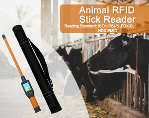 Lector de palos RFID de 134,2 kHz, lector RFID de ganado HDX, ISO11784/85, lector de etiquetas de animales, ganado, vaca, camello, escáner de etiquetas RFID para orejas - Product Image 5