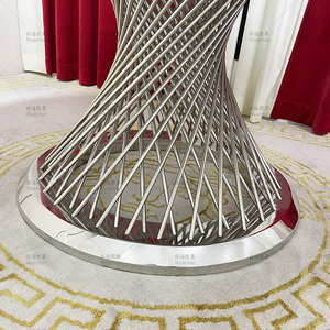 Hiện Đại Sang Trọng Ý Bán Buôn Chất Lượng Cao Nhà Máy Trực Tiếp Phòng Ăn Bạc Marble Top Vòng 6 <span class=keywords><strong>8</strong></span> Chỗ Ngồi Bàn Ăn Bộ - Product Image 6