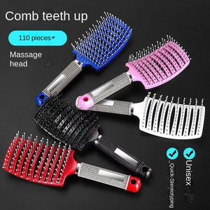 Peine de peluquería OEM con LOGO, para raíces curvadas, voluminosas y de gran definición, peine de masaje con dientes rectos, herramienta de peinado. - Product Image 2