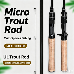 คันเบ็ดตกปลาแบบ 2 ท่อน UL Micro Lure ด้ามจับไม้ก๊อก สำหรับตกปลาเทราต์ในน้ำจืด มีจำหน่ายราคาส่ง - Product Image 3