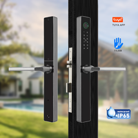 Serrure coulissante numérique WiFi Tuya TTLock en aluminium étanche SUS304 ultra-mince, entrée intelligente sans clé par empreinte digitale pour porte étroite
