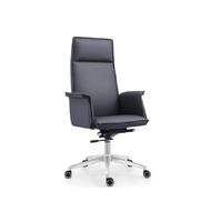 Chaise de direction ergonomique confortable à hauteur réglable en cuir PU pivotante, idéale pour le bureau à domicile et les bureaux professionnels