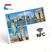 Carte postale de vœux NFC 13,56 MHz personnalisée et écologique pour les fêtes et les cadeaux