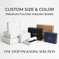 Caja de Envío Corrugada de 3 Capas Blanca con Marco Negro Ecológica de Alta Gama con Logotipo Personalizado para Marcas de Ropa y Velas