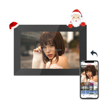 Pro bingkai gambar Digital WiFi cerdas 10.1 inci, bingkai gambar Digital penyimpanan 16GB layar sentuh HD IPS untuk berbagi foto video melalui Frameo APP putar otomatis