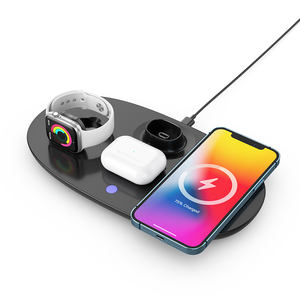 <span class=keywords><strong>Chargeur</strong></span> sans fil 3 en 1, station de charge rapide 15W pour <span class=keywords><strong>iPhone</strong></span> 14 Pro Max, pour montre intelligente 6 <span class=keywords><strong>5</strong></span>, <span class=keywords><strong>chargeur</strong></span> de bureau - Product Image 5